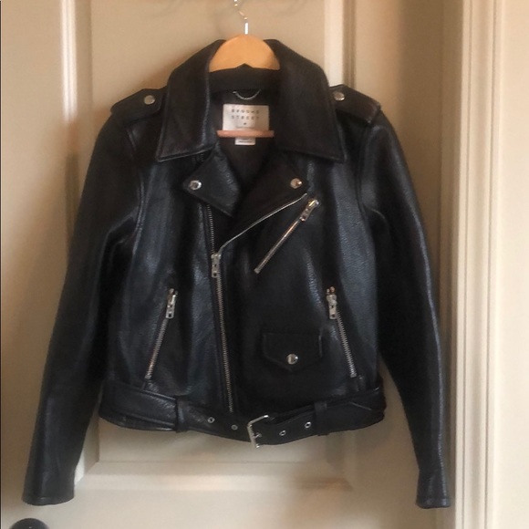 Kate Spade Genuine Leather Moto Jacket